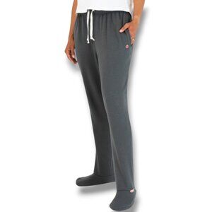 New Feejays Gray Sweatpants 1X Fleece Lined Built-In Feet Comfy Lounge Joggers